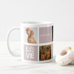 Best Dog Ever Blush Pink Personalised 5 Photo Mug