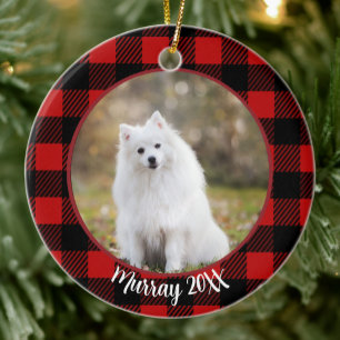 Best Dog Ever Custom Name Christmas Pet Gift  Ceramic Ornament