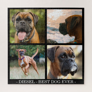 Best Dog Ever   Custom Pet Photo Collage Jigsaw Puzzle