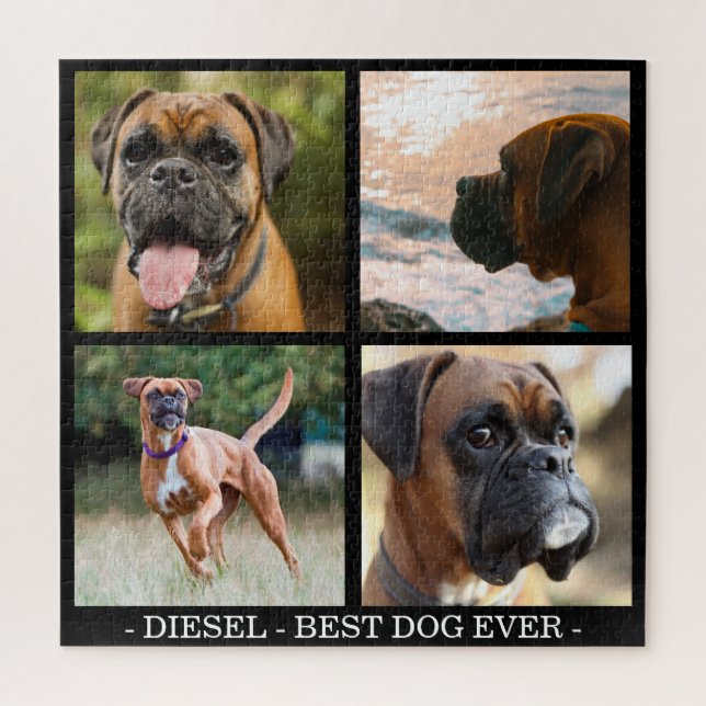 Best Dog Ever | Custom Pet Photo Collage Jigsaw Puzzle (Vertical)