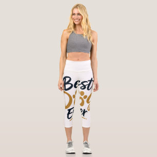 Best Dog Ever Funny Dog Lover T-Shirt Capri Leggings
