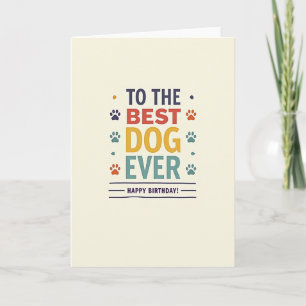 Best Dog Ever Paw Print Card