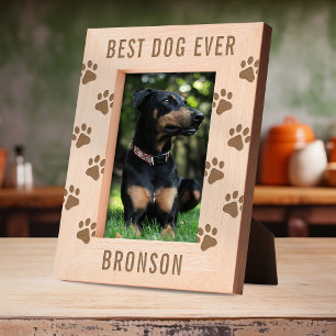 Best Dog Ever Paw Print Etched Frames