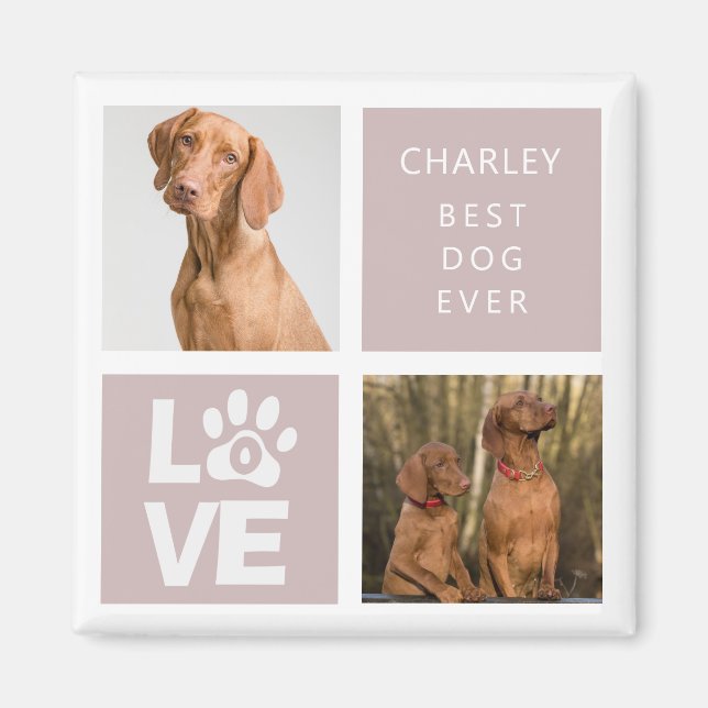 Best Dog Ever | Personalised Photo Magnet (Front)