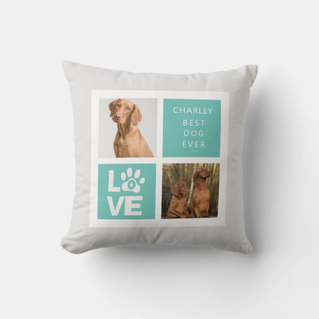Best Dog Ever | Personalised Photo Throw Pillow (Front)
