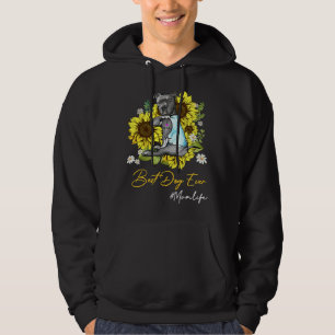 Best Dog Ever Pitbull Sunflower Mom Hoodie