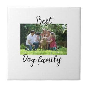 Best dog family mum dad pet animal friend holidayg ceramic tile