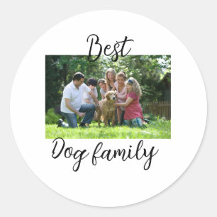 Best dog family mum dad pet animal friend holidayg classic round sticker