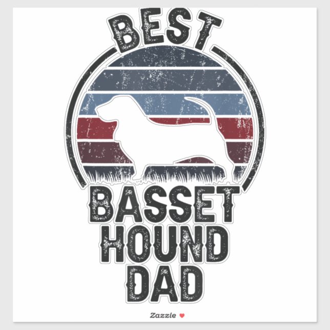 Best Dog Father Dad - Vintage Basset Hound  (Sheet)