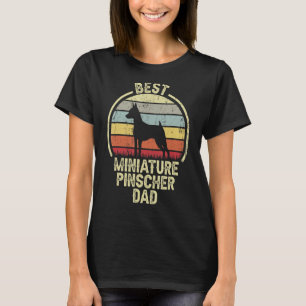 Best Dog Father Dad Vintage Miniature Pinscher T-Shirt
