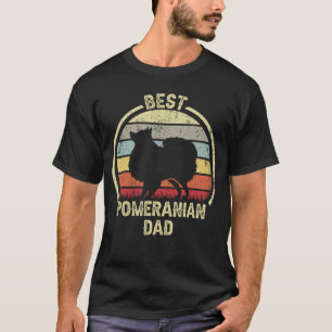 Best Dog Father Dad Vintage Pom Pomeranian for Men T-Shirt