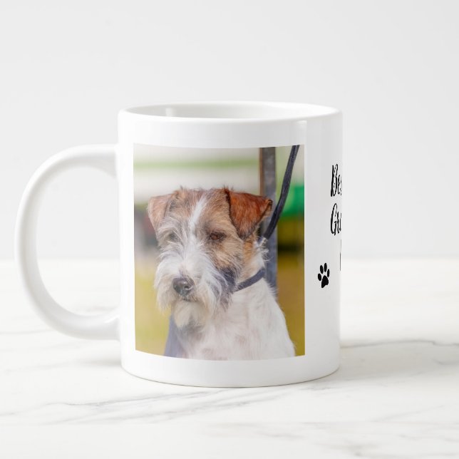 Best Dog Grandpa Ever Photo Dog Large Coffee Mug (Left)