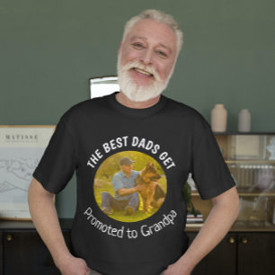 Best Dog Grandpa Fathers Day Custom Photo T-Shirt