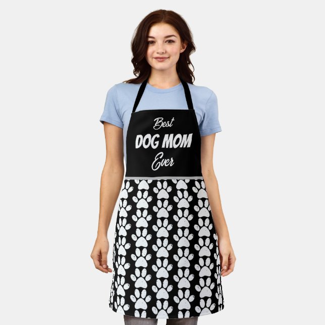 BEST DOG MOM EVER  APRON (Worn)