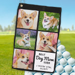 Best DOG MOM Ever - Golfer - Personalised 5 Photo Golf Towel<br><div class="desc">Best Dog Mum Ever ... Two of your favourite things , golf and your dog ! Now you can take them with you as you play 18 holes . Customise these golf towel with your dogs favourite photos and name. Whether it's a birthday, fathers day or Christmas, these dog mum...</div>