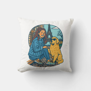 Best Dog Mom Ever in Paris Cushion