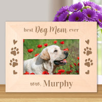 Best DOG MOM ever - Personalised Wooden Picture