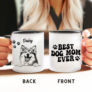 Best Dog Mom Ever Pomsky Dog Personalized Mug