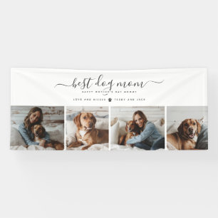 Best Dog Mom: Personalized Dog Photo Mother's Day Banner