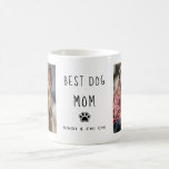 Best Dog Mom | Two Photo Handwritten Text Coffee Mug<br><div class="desc">Best Dog Mom | Two Photo Handwritten Text Coffee Mug</div>