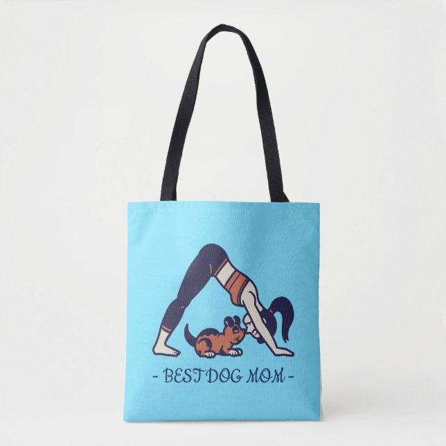BEST DOG MOM YOGA TOTE BAG (Front)