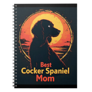 Best Dog Mother Mom - Vintage Cocker Spaniel T-Shi Notebook