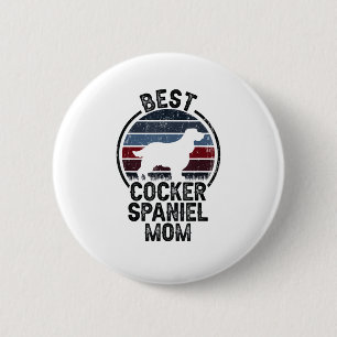 Best Dog Mother Mum - Vintage Cocker Spaniel 6 Cm Round Badge