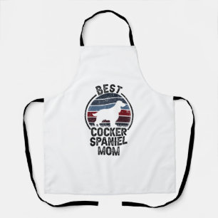 Best Dog Mother Mum - Vintage Cocker Spaniel  Apron