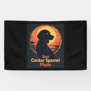 Best Dog Mother Mum - Vintage Cocker Spaniel T-Shi Banner