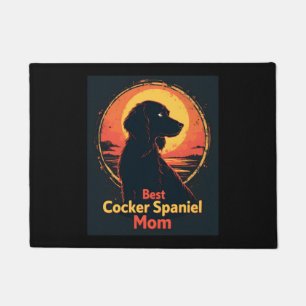 Best Dog Mother Mum - Vintage Cocker Spaniel T-Shi Doormat