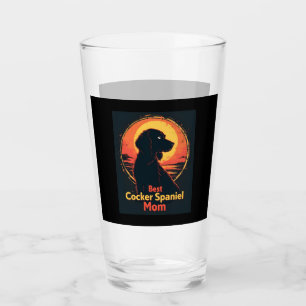 Best Dog Mother Mum - Vintage Cocker Spaniel T-Shi Glass