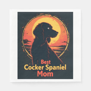 Best Dog Mother Mum - Vintage Cocker Spaniel T-Shi Napkin