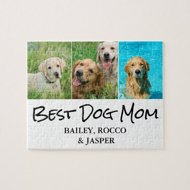 Best Dog Mum 3 Photo Jigsaw Puzzle (Horizontal)