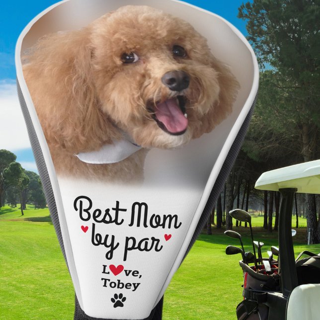 Best Dog Mum By Par Photo Name Paw Print Custom Golf Head Cover (Best Dog Mom By Par Photo Name Paw Print Custom Golf Head Cover)