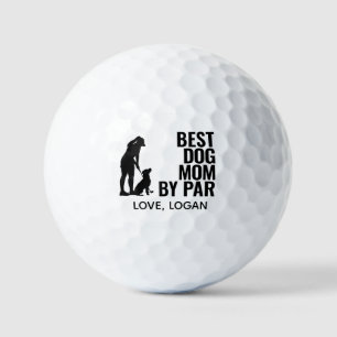 Best Dog Mum by Par Simple With Custom Text Golf Balls
