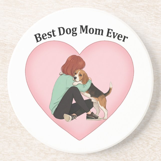 Best Dog Mum Ever Beagle Coaster (Front)