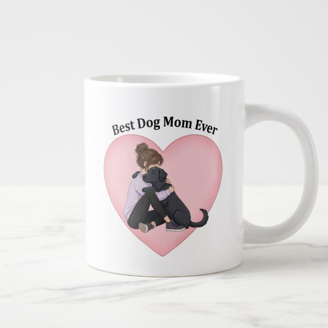 Best Dog Mum Ever Black Lab Large Coffee Mug (Right)