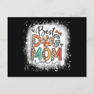 Best Dog Mum Ever Bleached Mother's Day Dog Mummy Holiday Postcard