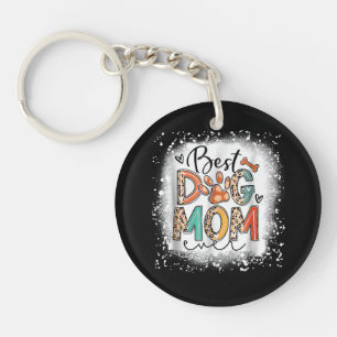 Best Dog Mum Ever Bleached Mother's Day Dog Mummy Key Ring