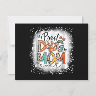 Best Dog Mum Ever Bleached Mother's Day Dog Mummy  Thank You Card