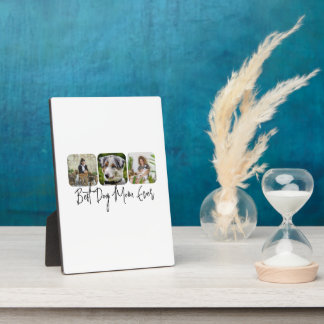 Best Dog Mum Ever - Custom 3-Photo Collage Plaque
