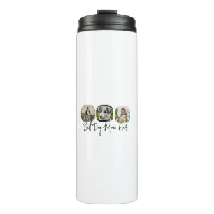 Best Dog Mum Ever - Custom 3-Photo Collage Thermal Tumbler