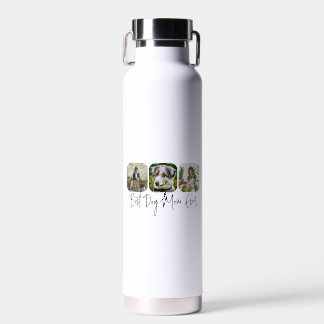 Best Dog Mum Ever - Custom 3-Photo Collage Water Bottle