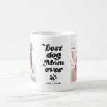 Best Dog Mum Ever Custom Photo and Text Coffee Mug<br><div class="desc">Modern Best Dog Mum Ever Pawprint Custom Photo and Text design. Customise this mug and give it as a gift! Photos courtesy @chanelthedivamaltese Part of a collection. ©Marisu Valencia</div>