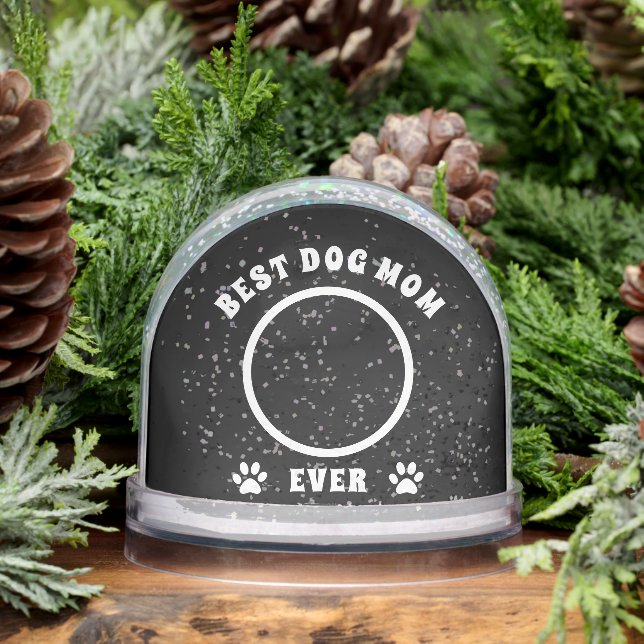 Best Dog Mum Ever Custom Photo Personalised Snowglobe (Winter)