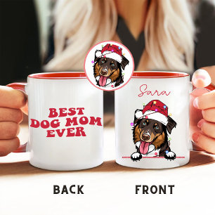 Best Dog Mum Ever Dog Personalised Hand Drawing Mug