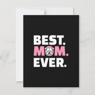 Best Dog Mum Ever English Bulldog Lover Thank You Card