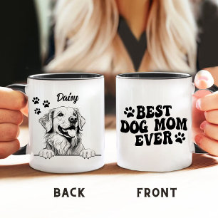 Best Dog Mum Ever Golden Retriever Personalised Mug