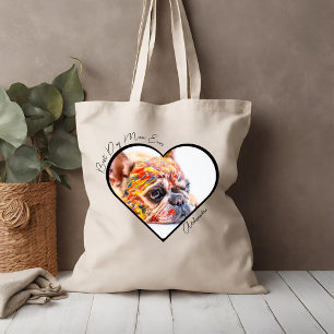 Best Dog Mum Ever Heart Photo Pet Mother's Day Tote Bag