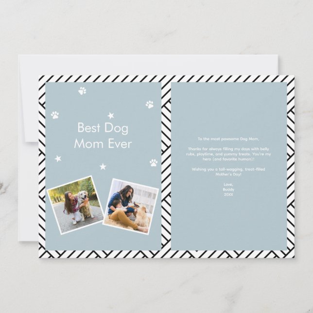 Best Dog Mum ever Mother's day greeting card (Front)